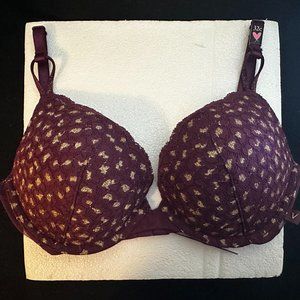 Victoria's Secret, 32C, Maroon/Gold